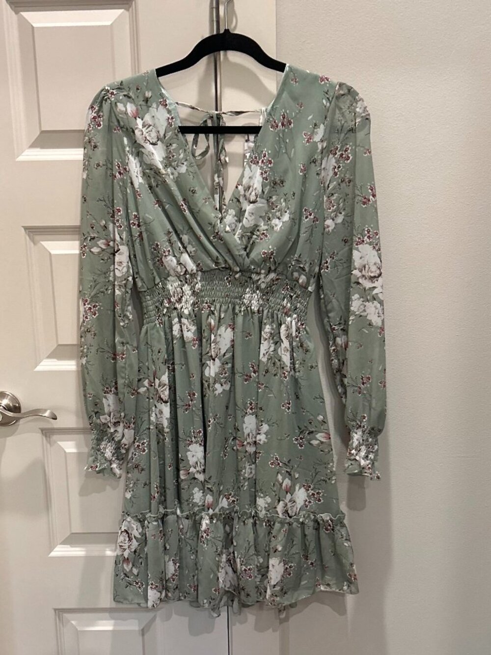 Prettywear Sage Green Floral Dress